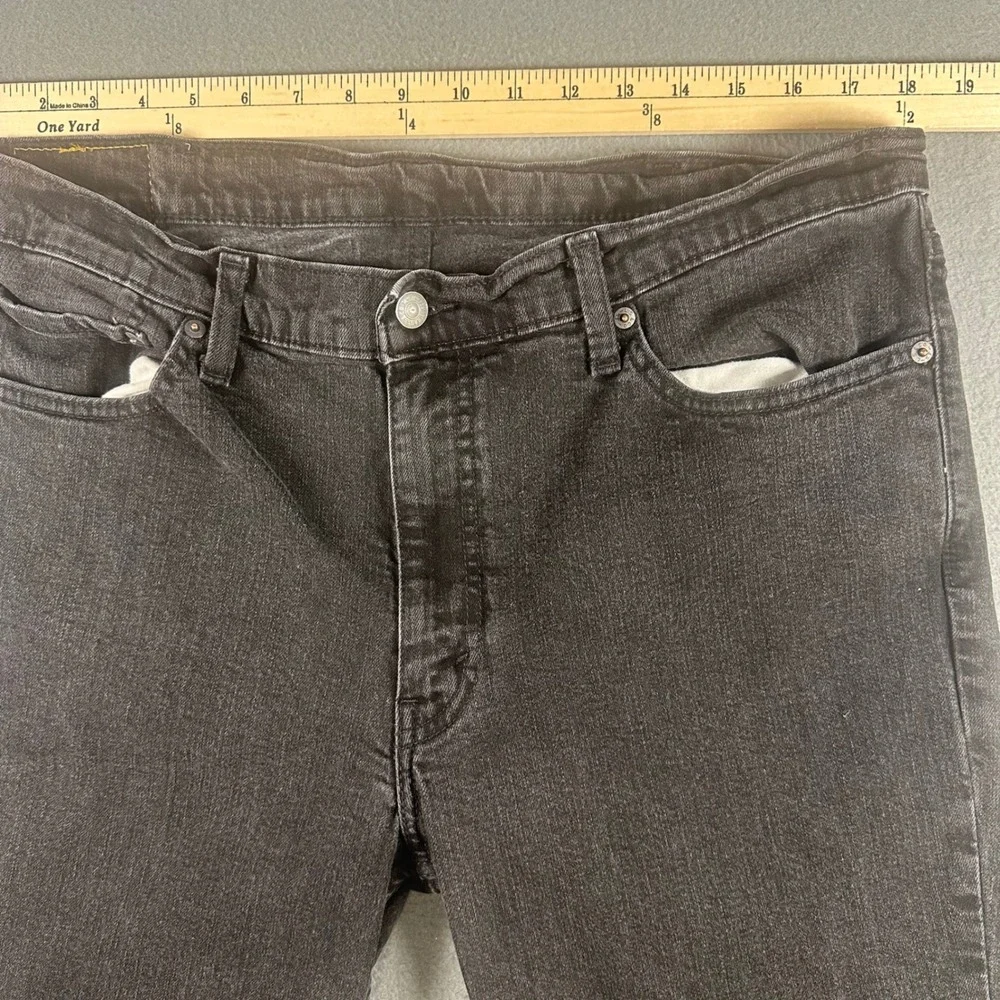 Levis 511 Slim Fit Jeans Mens 38x34 Washed Black Denim Pants 04511-5382